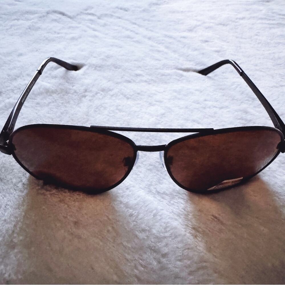 Irene Brown w/Black Rims Stylish Polarized Sunglasses - Picture 5 of 12